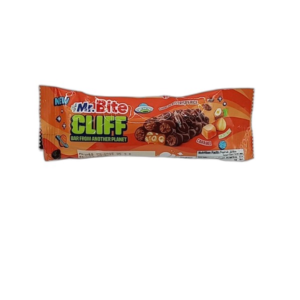 MR BITE CLIFF CHOC RICE HAZELNUT 35G