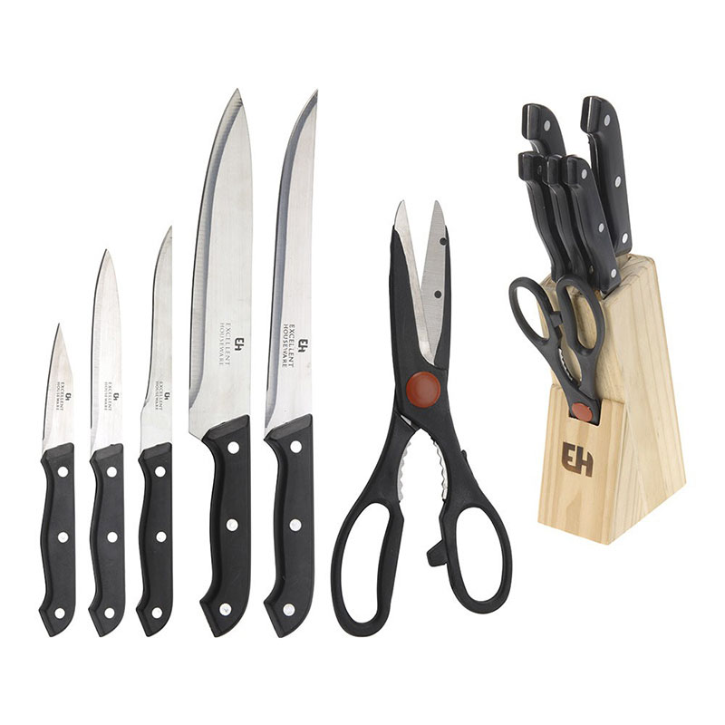 KNIFE BLOCK SET WOODEN