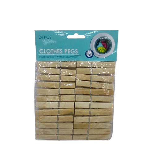 CLOTHES PEGS BAMBOO 24PCS WK1500000.