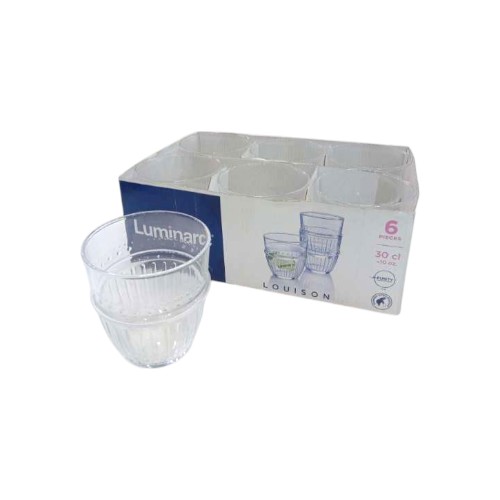 GLASS CUPS LUMINARC 6 PCS LOUISON O-F TUMBLER GLAS