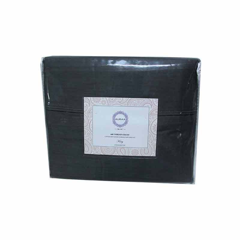 CHARCOAL SOLID AURAA 600TC KING KING CHARCOAL