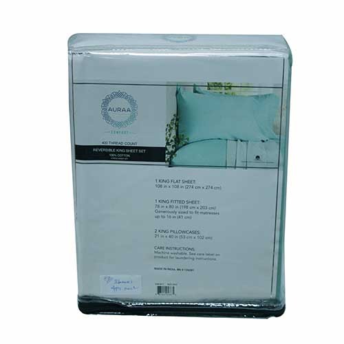 PASTEL TURQOIS AURAA KING 400TC KING PASTEL TURQUO