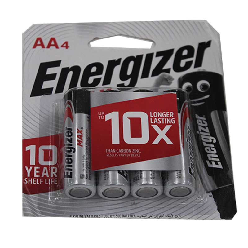 ENERGIZER ALKALINE AA BATTERIES 4PK