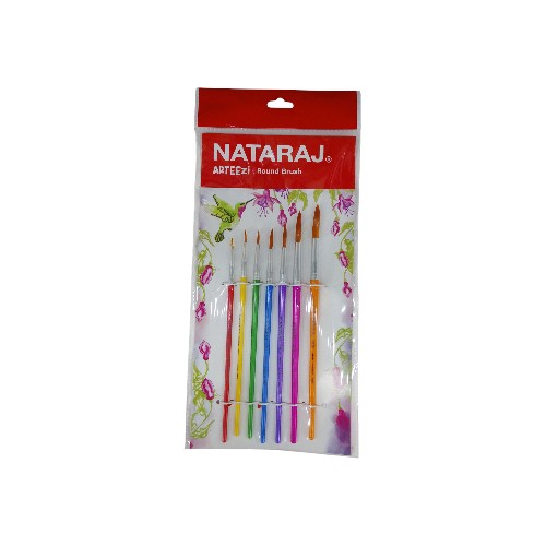 NATARAJ ARTEEZI ROUND BRUSH SET 7PCS