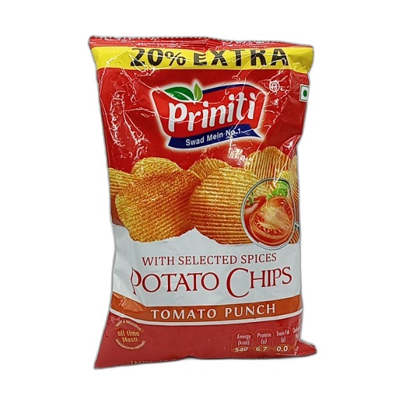 PRINITI TOMATO PUNCH CHIPS 100G