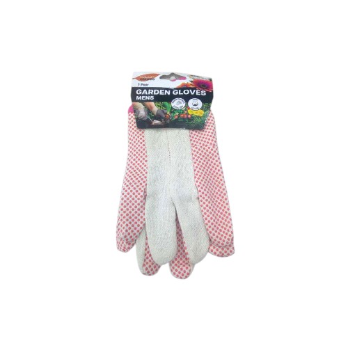 UBL GARDEN GLOVES W GRIP MENS 1 PAIR 3 COLORS
