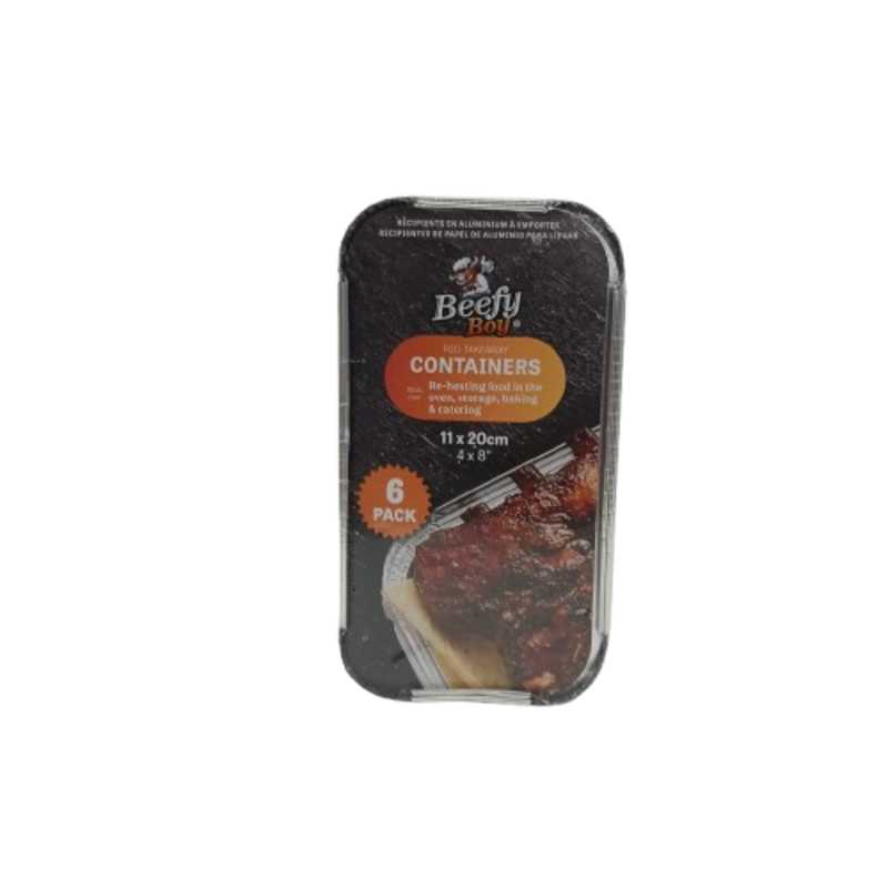UBL FOIL CONTAINERS W LIDS 6 PACK