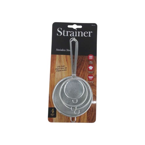 UBL MINI STAINLESS STEEL STRAINERS 4 PACK
