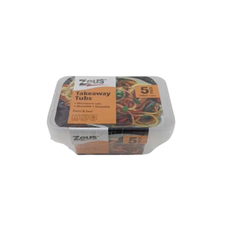 UBL MICROWAVEABLE TAKEAWAY CONTAINERS 5 PACK