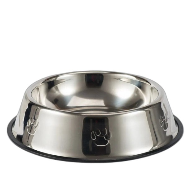 UBL EMBOSSED STAINLESS PET BOWL 350ML