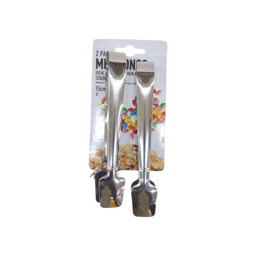 UBL MINI STAINLESS STEEL TONGS 2 PACK