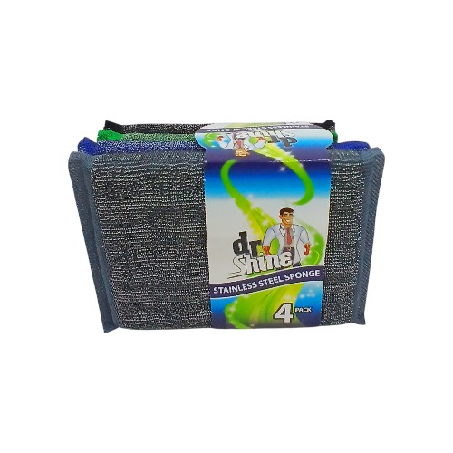 UBL STAINLESS STEEL SCOURERS 4 PACK