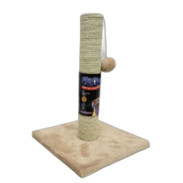UBL CAT SCRATCH POST 43X30CM W BALL