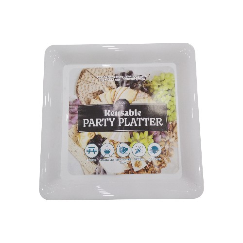 UBL PARTY PLATTER REUSABLE SQUARE 31CM
