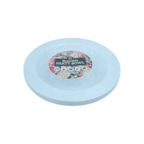 UBL PARTY BOWL REUSABLE 18X2.7CM 10 PACK