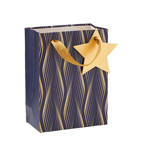 UBL GIFT BAG W SWIRL 26X32X12CM 4 COLORS