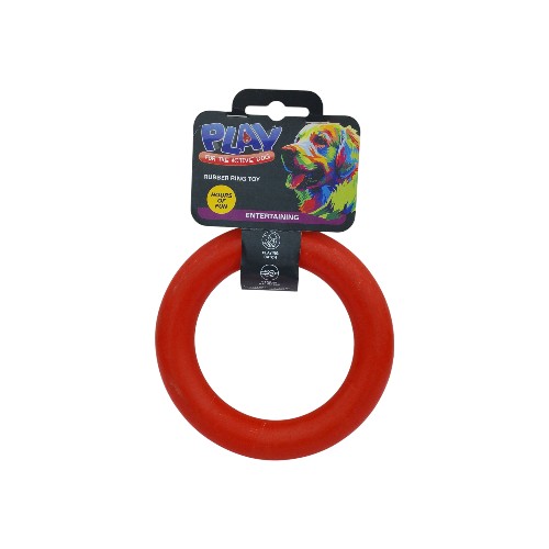 UBL PET RUBBER RING TUG TOY 3 ASST