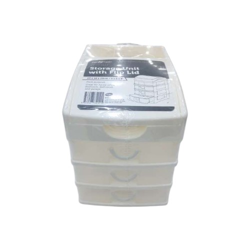 UBL 4 TIER STORAGE UNIT W -FLIP LID
