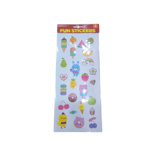 UBL FUN STICKERS 3 SHEETS 2 DESIGNS