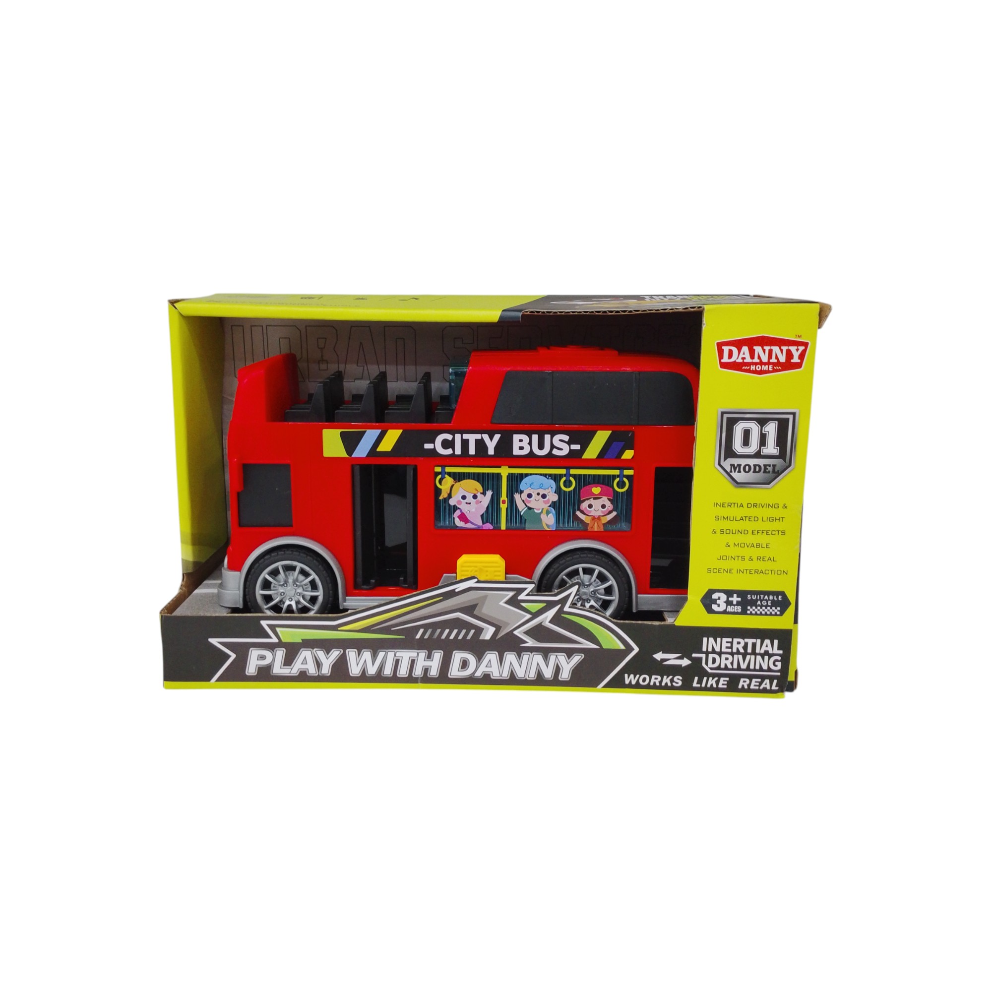 DANNYHOME TOY SIGHTSEEING BUS LIGHT-SOUND