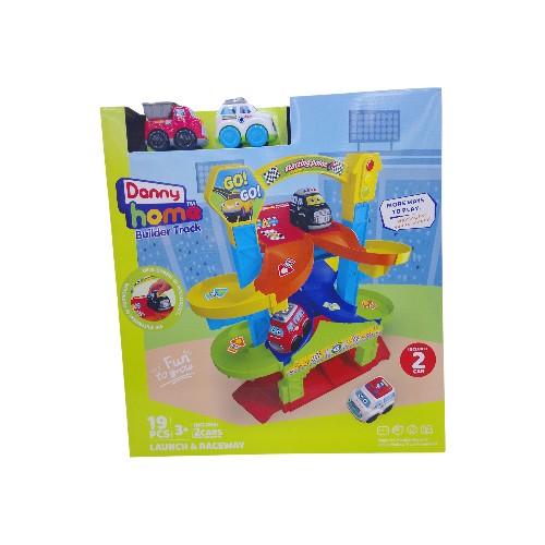 DANNYHOME BUILDER TRACK LAUNCH-RACEWAY SET 19PCS
