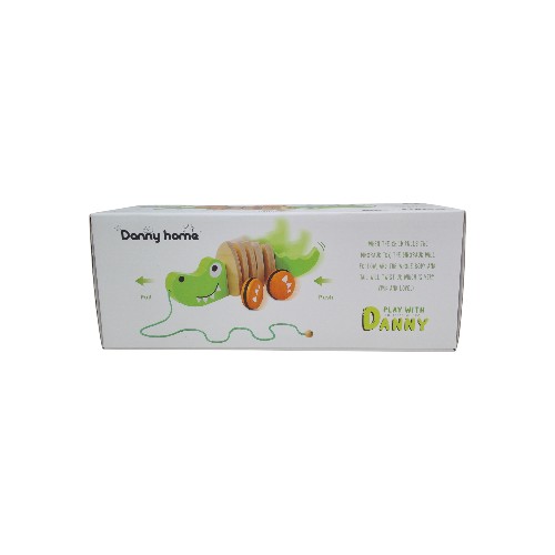 DANNYHOME WOODEN CROCODILE PULL TOY