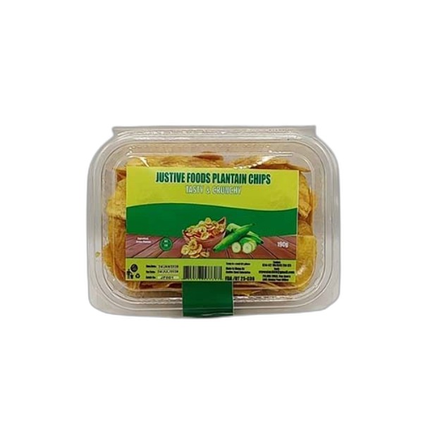 JUSTIVE PLANTAIN CHIPS 190G